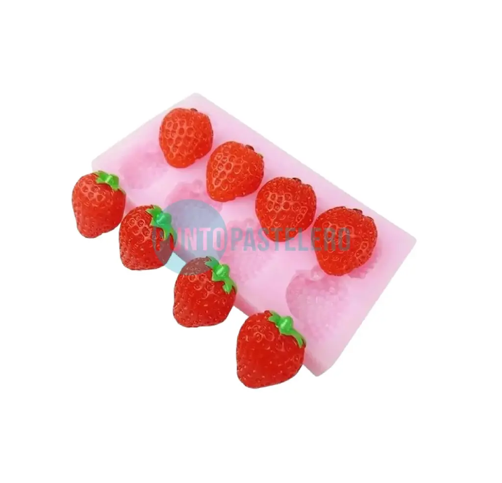 MOLDE SILICONA 8 FRUTILLAS [C7]