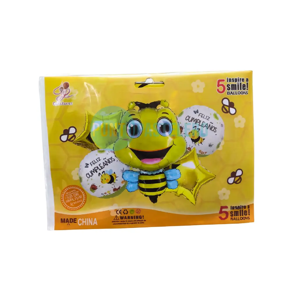 SET DE GLOBOS ABEJITA (5 PIEZAS)