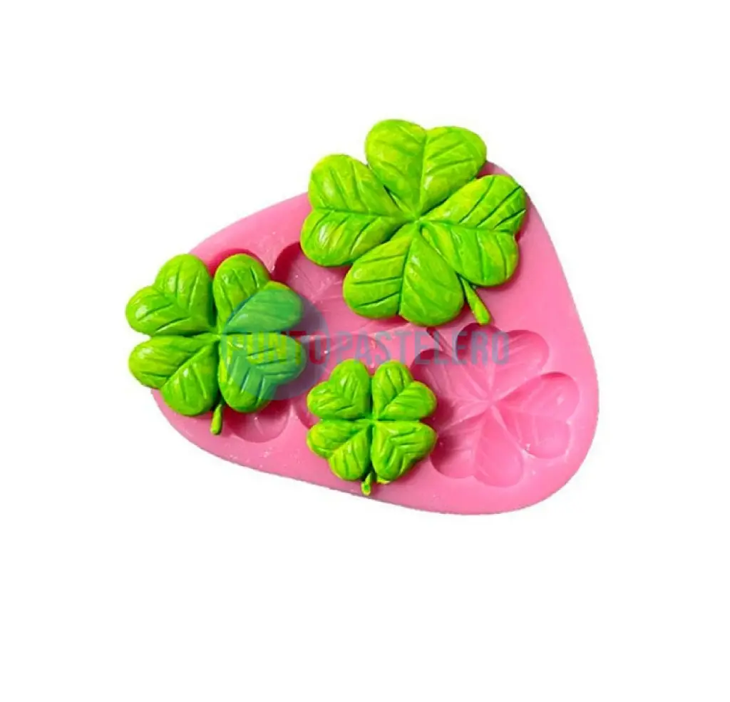 MOLDE DE SILICONA TREBOL DE 4 HOJAS [C2]