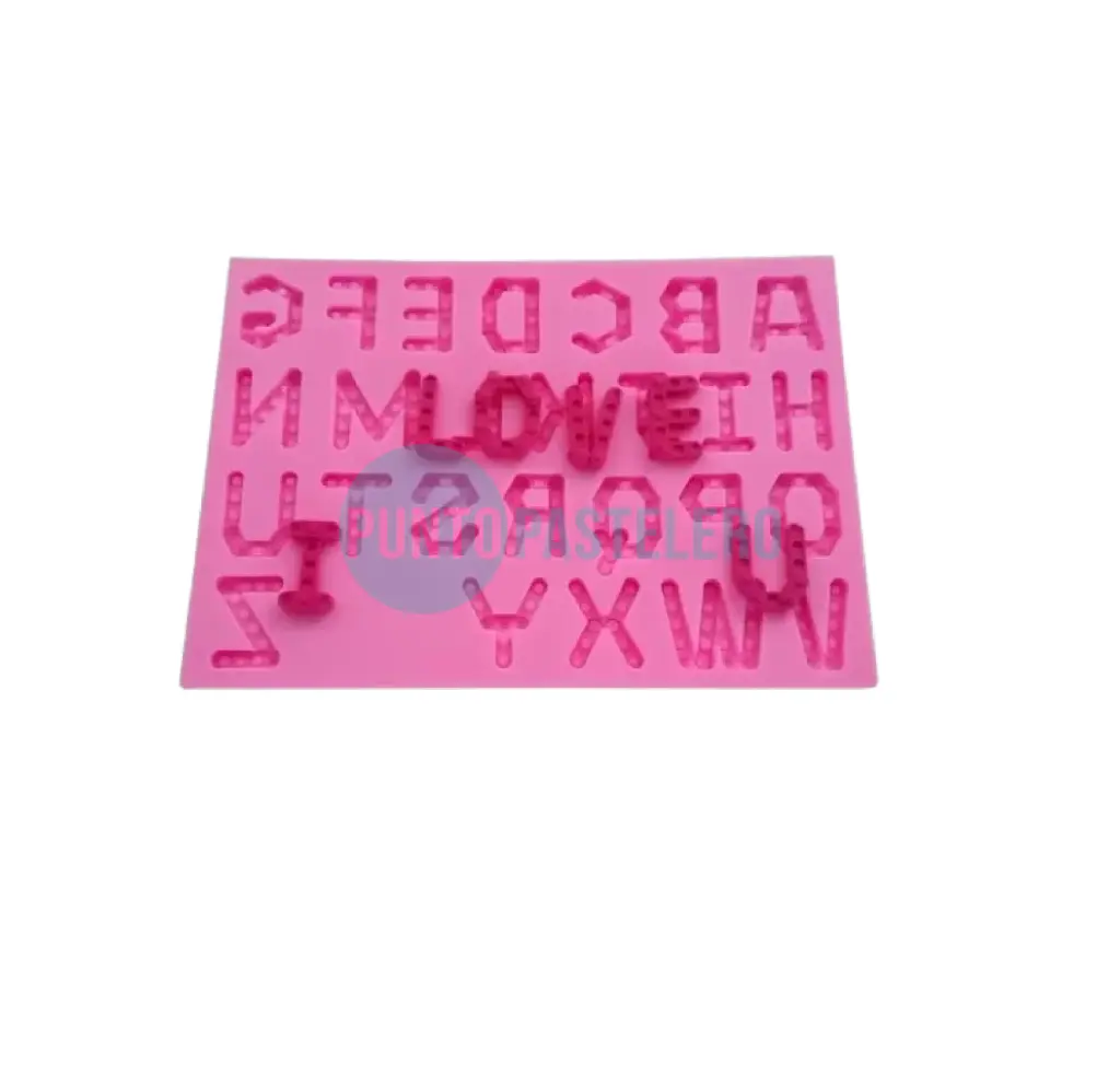 MOLDE DE SILICONA LETRAS LUZ (2 CM) [C10]