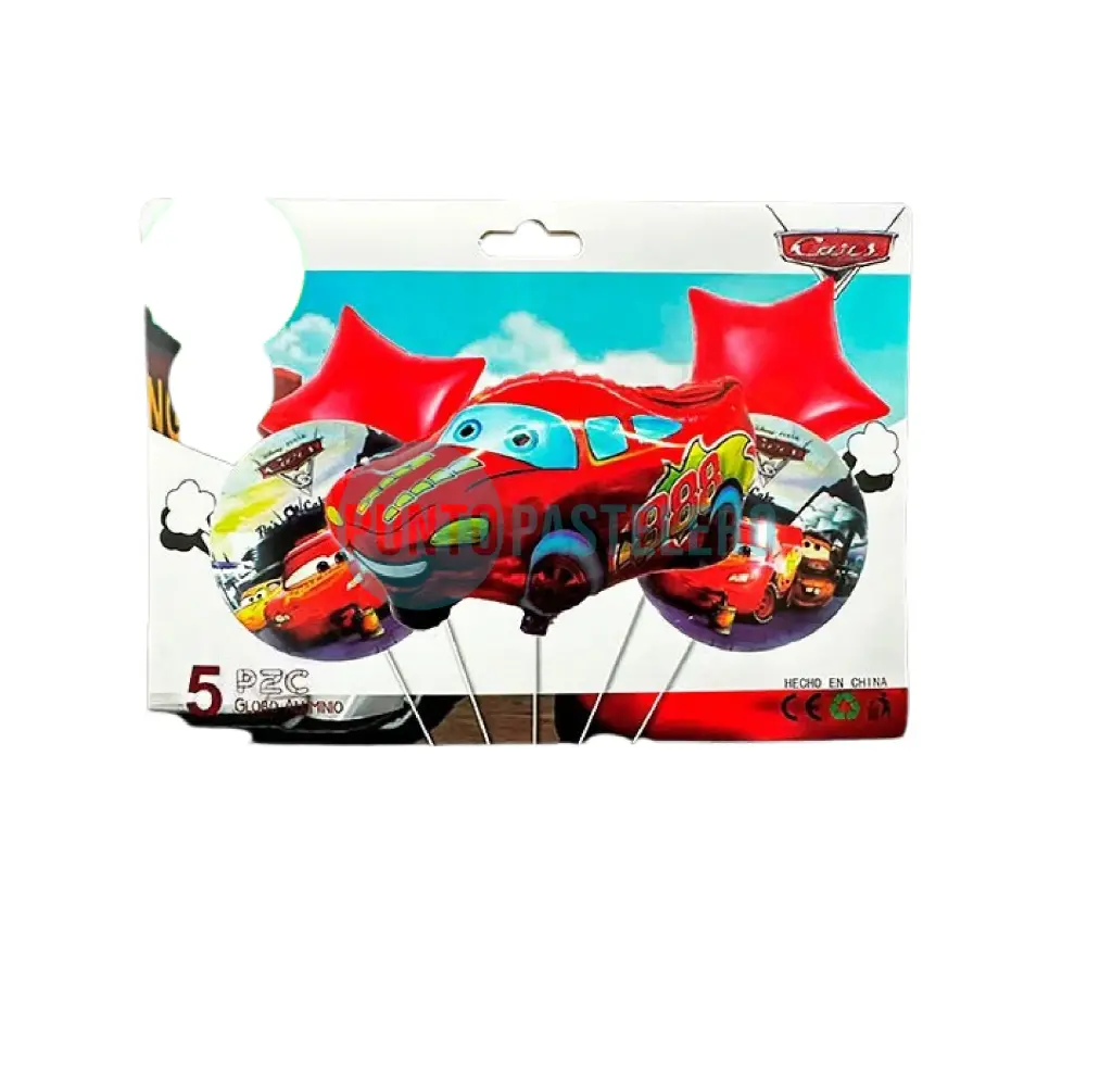 SET DE GLOBOS CARS (5 PIEZAS)