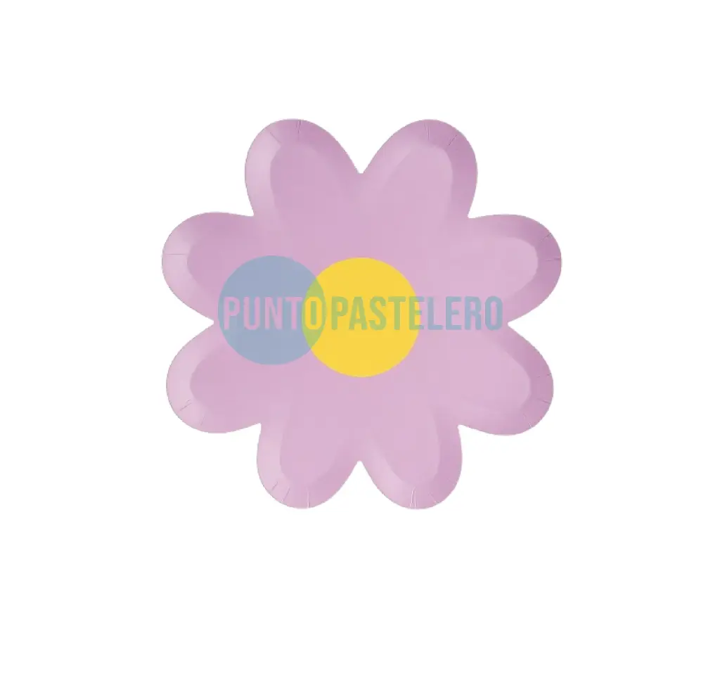 PLATO POLIPAPEL MARGARITA LILA (10 U.)