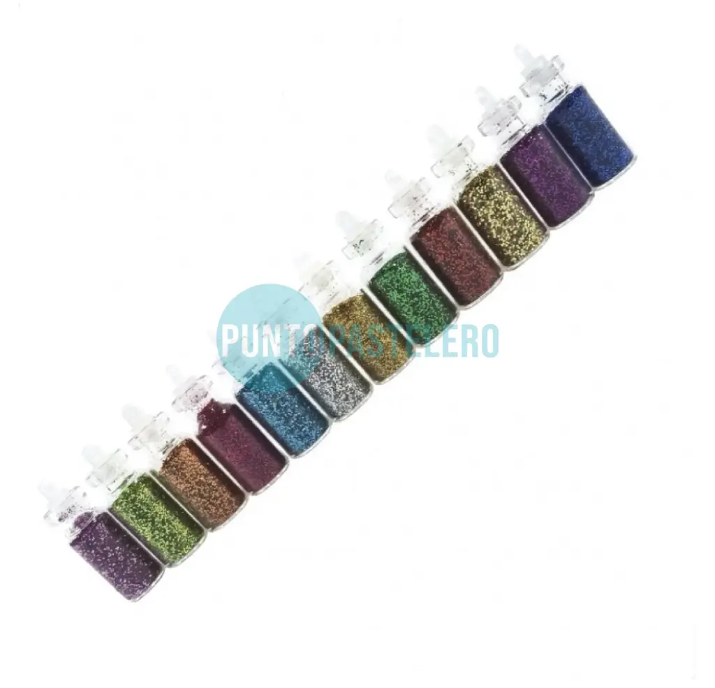 PACK FRASQUITOS GLITTER GIBRE (X 12 U.)