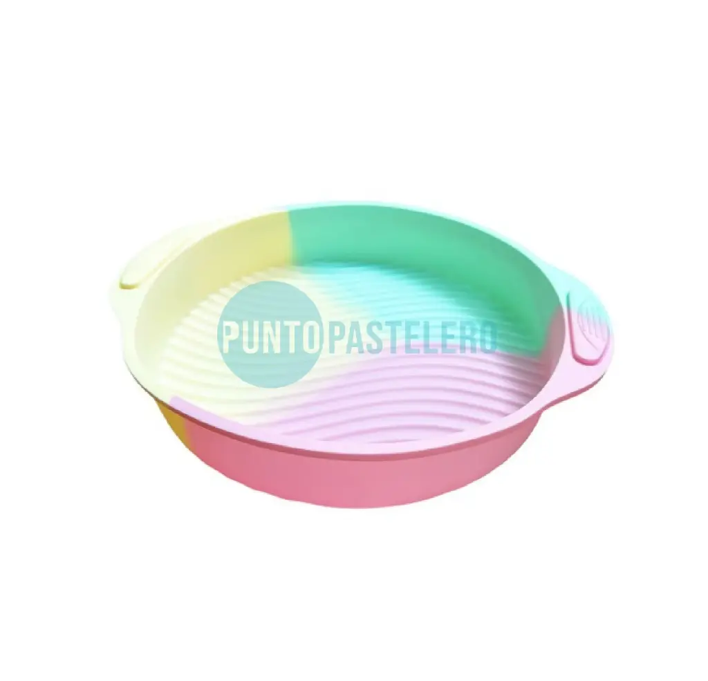 MOLDE SILICONA TORTERA CON MANIJAS (24X4 CM)