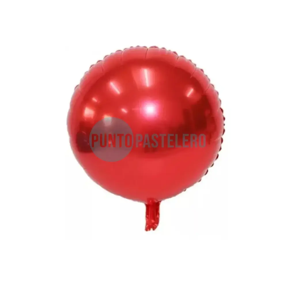 GLOBO JB METALIZADO REDONDO ROJO (46 CM) [23-5]
