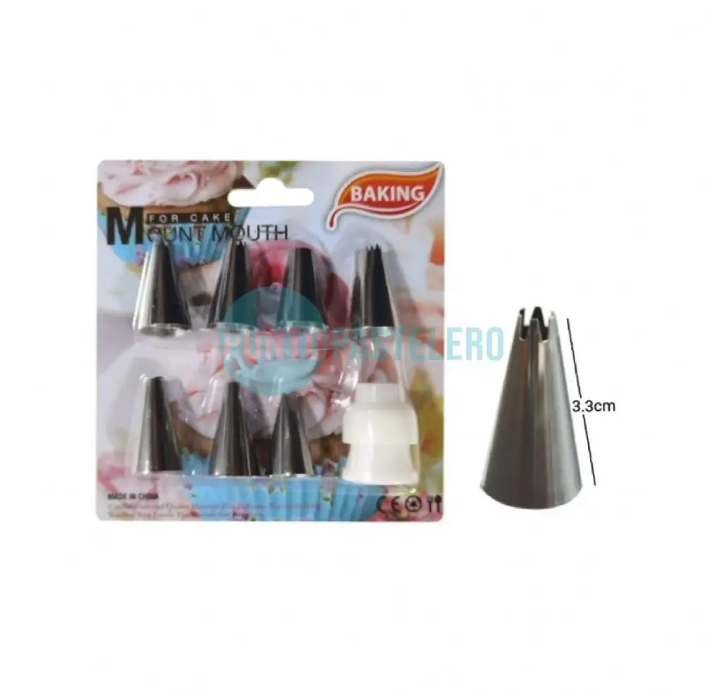 SET 7 PICOS ACERO + CUPLA AEROBAKING