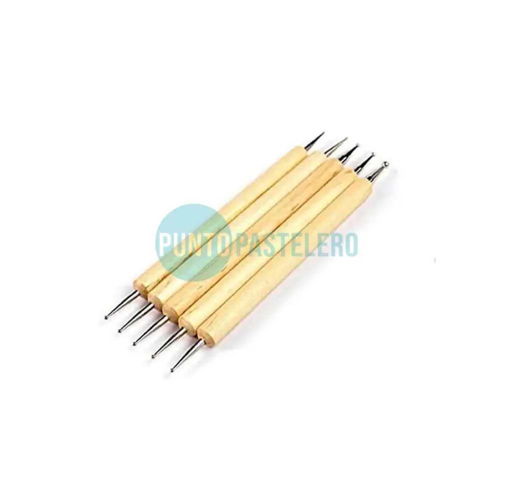 SET BOLILLOS MANGO DE MADERA (5 U.)