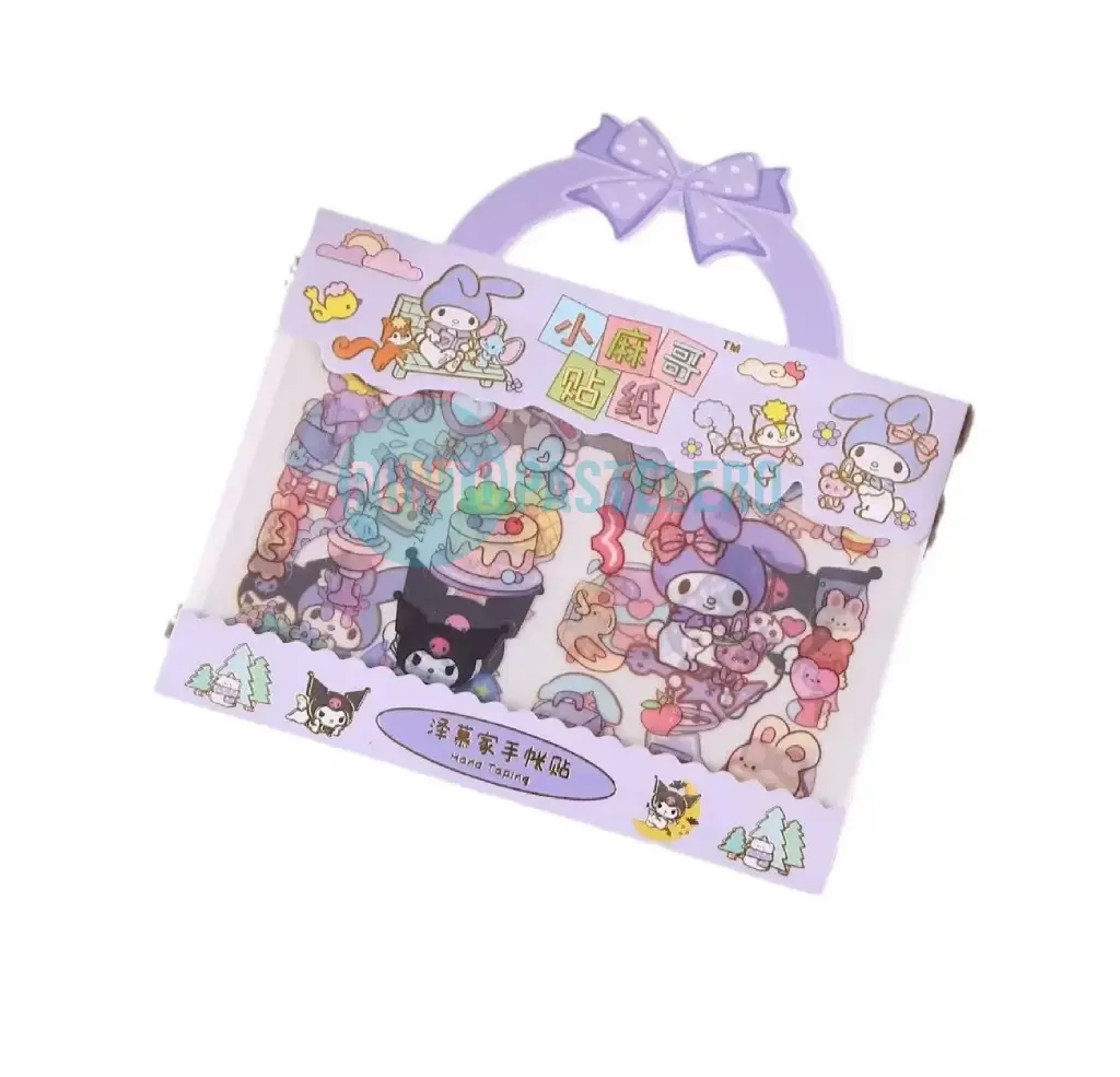 CARTERITA STICKERS KUROMI MELODY (3 HOJAS)