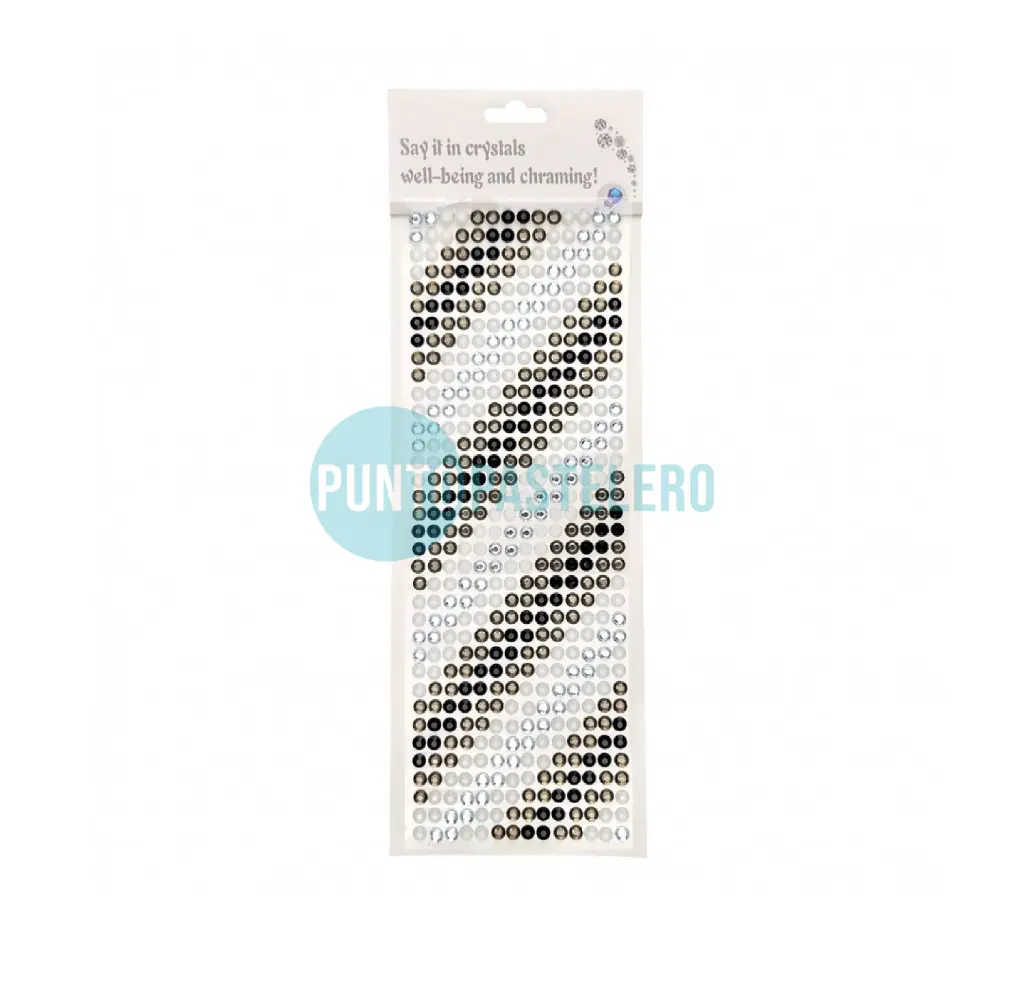 [6977477427750] BLISTER STRASS AUTOADHESIVO TRICOLOR NEGRO