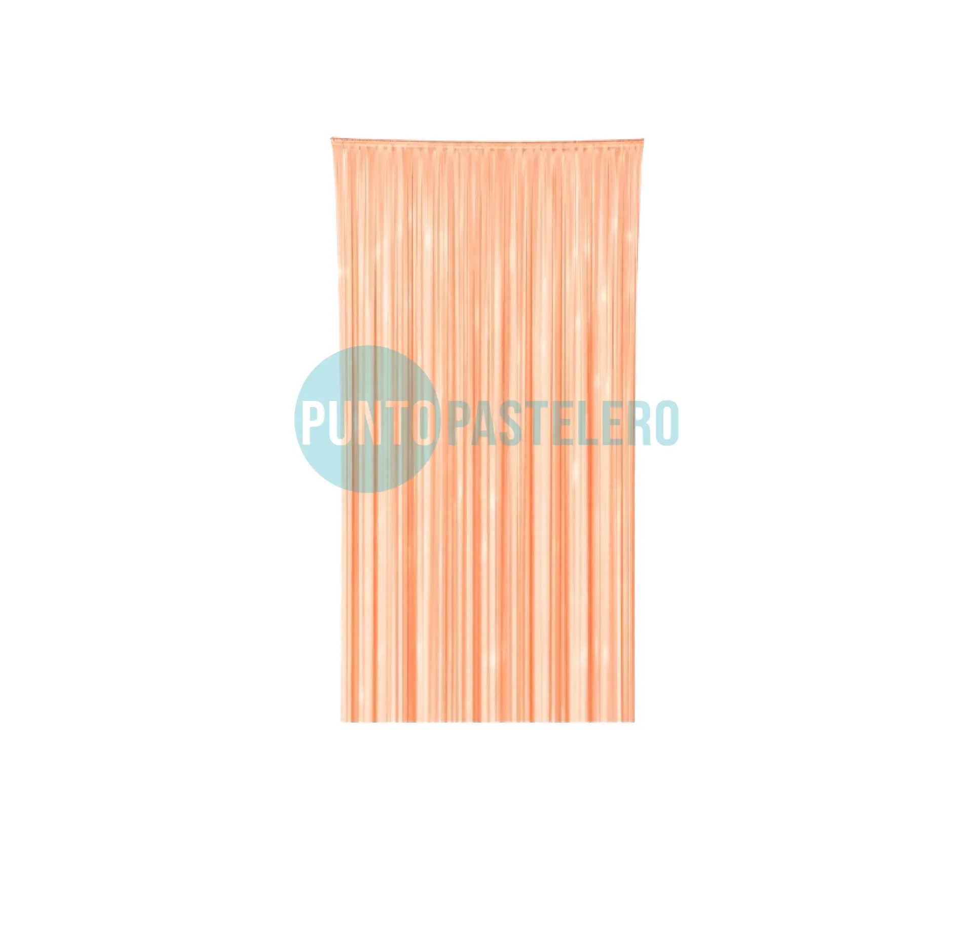 [6929324172290] CORTINA NARANJA PASTEL FOIL FRINGE (1 X 2 MT.)