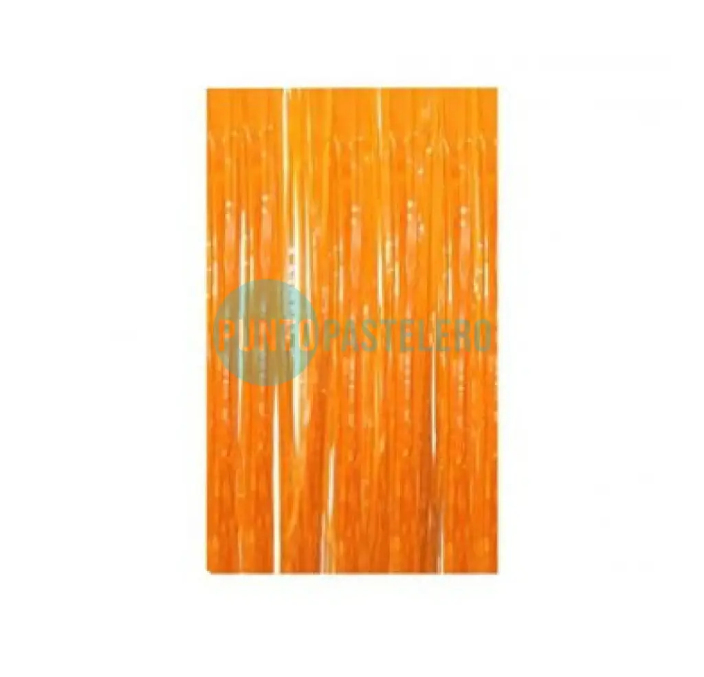 CORTINA NARANJA PASTEL FOIL FRINGE (1 X 2 MT.)