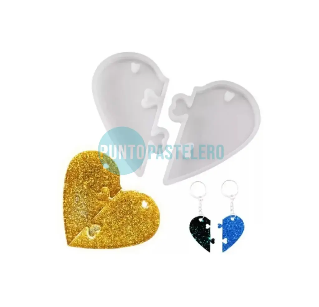MOLDE SILICONA SET DIJES CORAZON RESINA [C2]