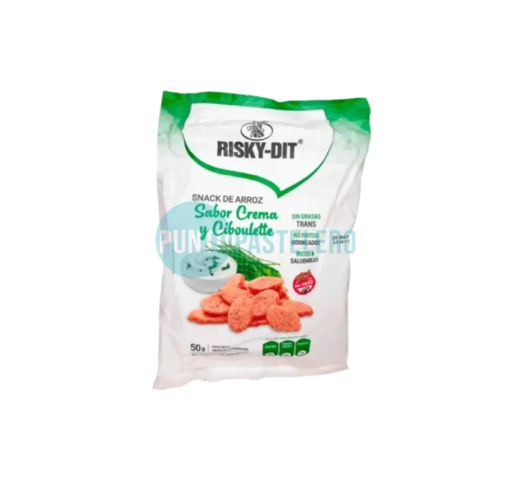 SNACKS CREMA Y CIBOULETTE RISKY-DIT (X 80 GR.) (SIN TACC)
