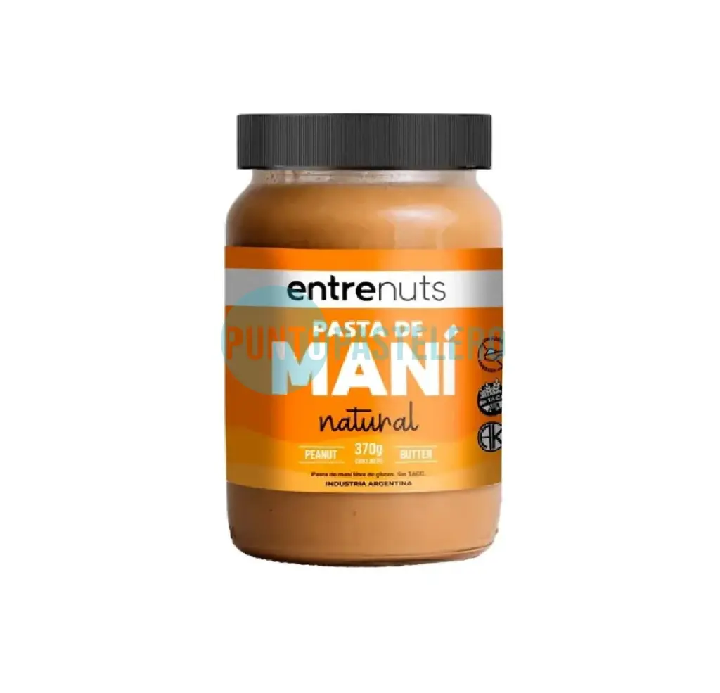 PASTA DE MANI NATURAL ENTRE NUTS (X 370 GR.) (SIN TACC)