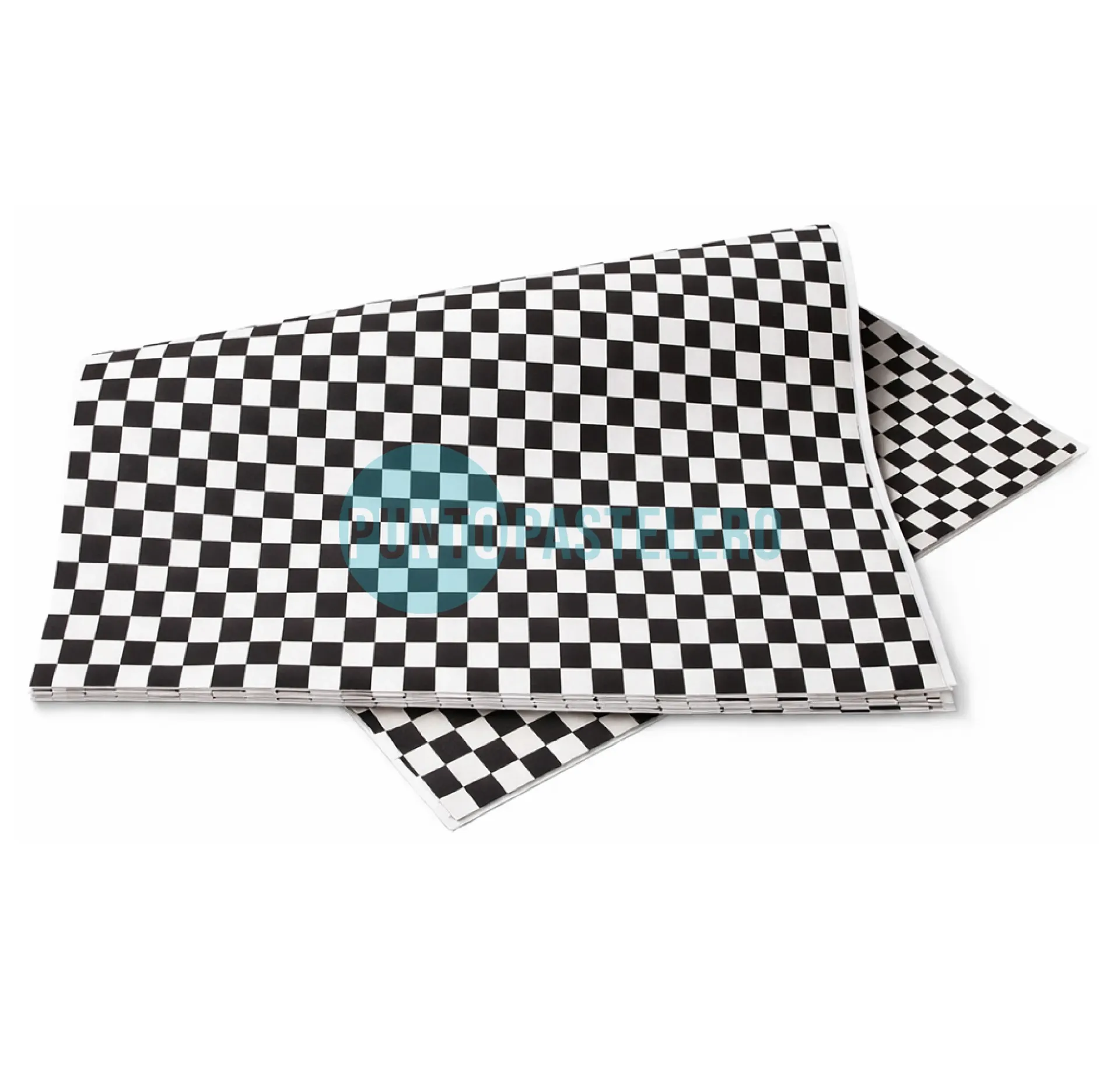 [763X1] PAPEL PARAFINADO CUADRILLE (BLANCO - NEGRO) (X KG.)