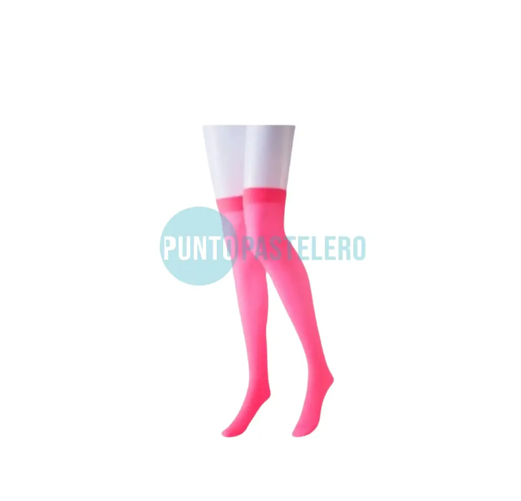 MEDIAS BUCANERAS NEON FLUO ROSA 68 CM (PARTY STORE)