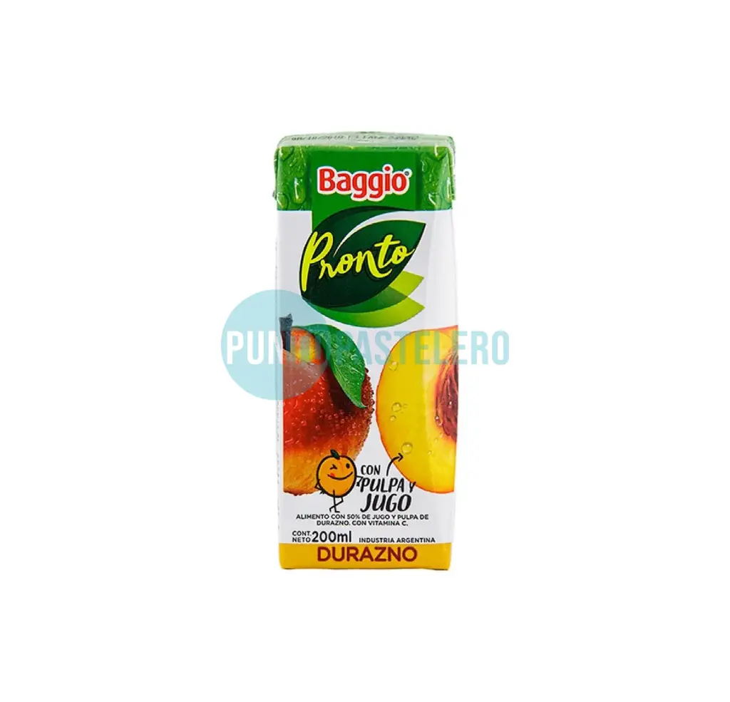 BAGGIO JUGO DURAZNO (X 200 ML.)