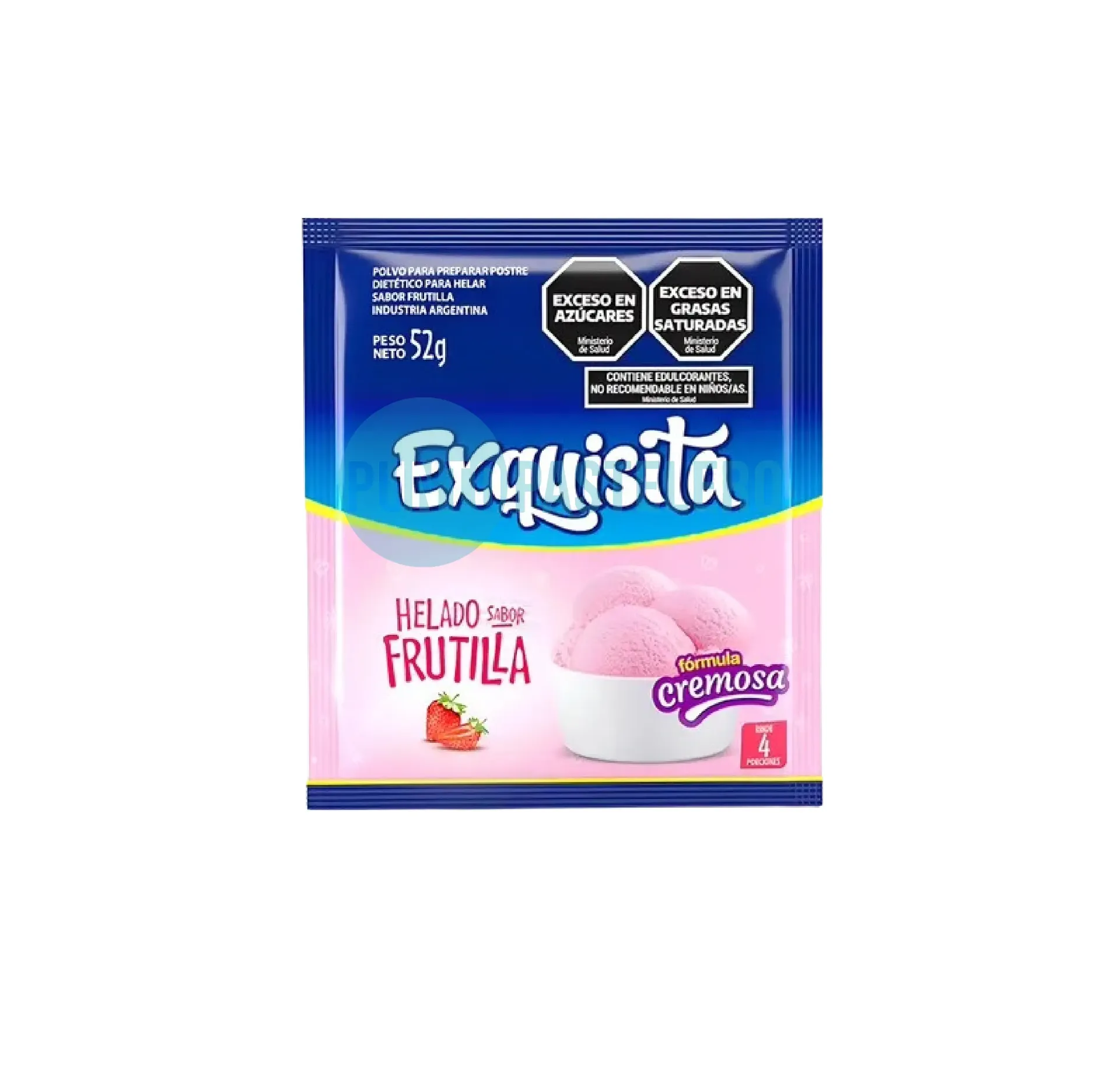 PREMEZCLA PARA HELADO FRUTILLA EXQUISITA (X 52 GR.)
