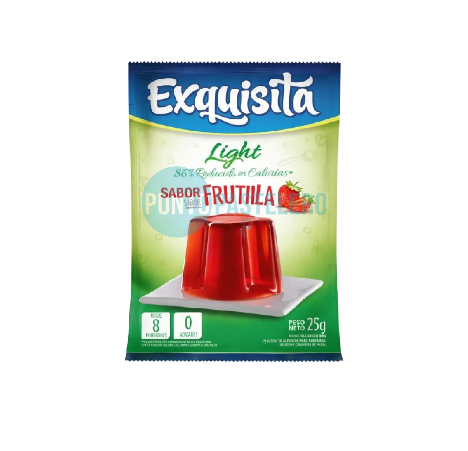 GELATINA EXQUISITA FRUTILLA LIGHT (X 25 GR.)