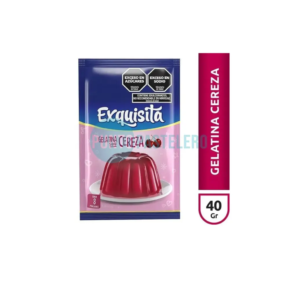 GELATINA EXQUISITA CEREZA (X 40 GR.)