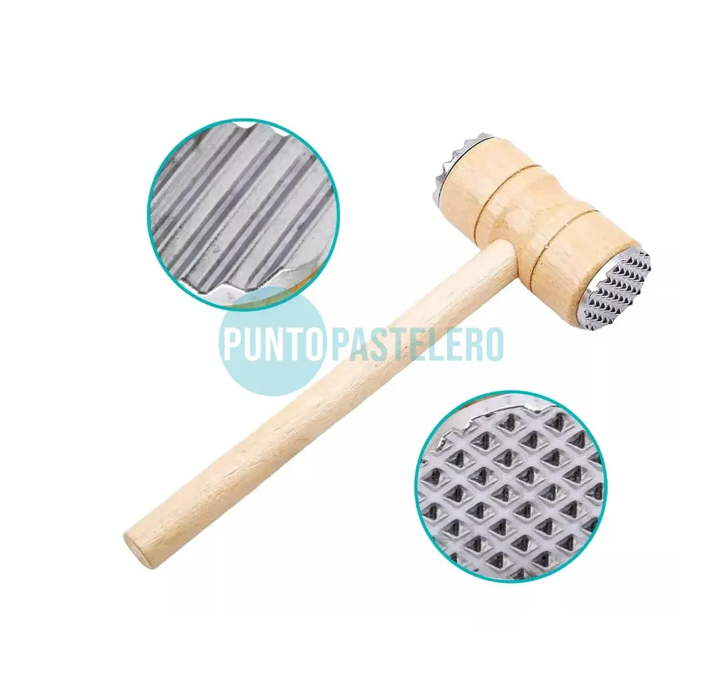 MARTILLO TIERNIZADOR DE CARNE MADERA ACERO