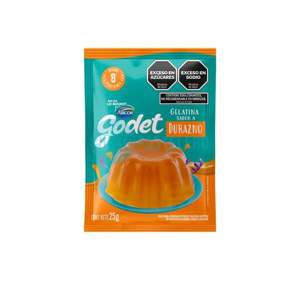 GELATINA GODET DURAZNO (X 25 GR.)