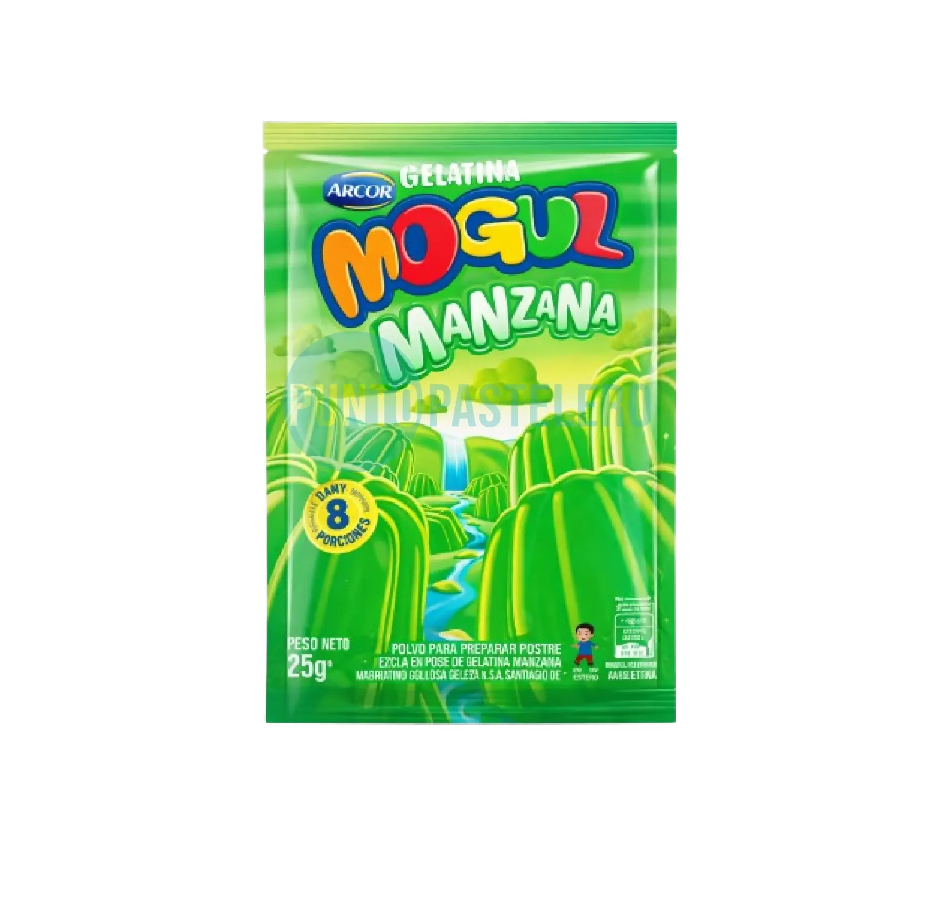 GELATINA MOGUL MANZANA (X 25 GR.)