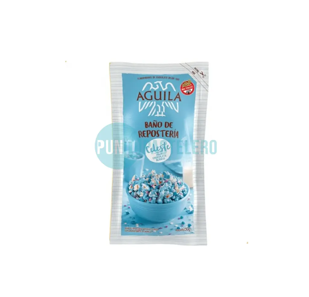 BAÑO DE REPOSTERIA BLANCO CELESTE AGUILA POUCH (X 150 GR.)