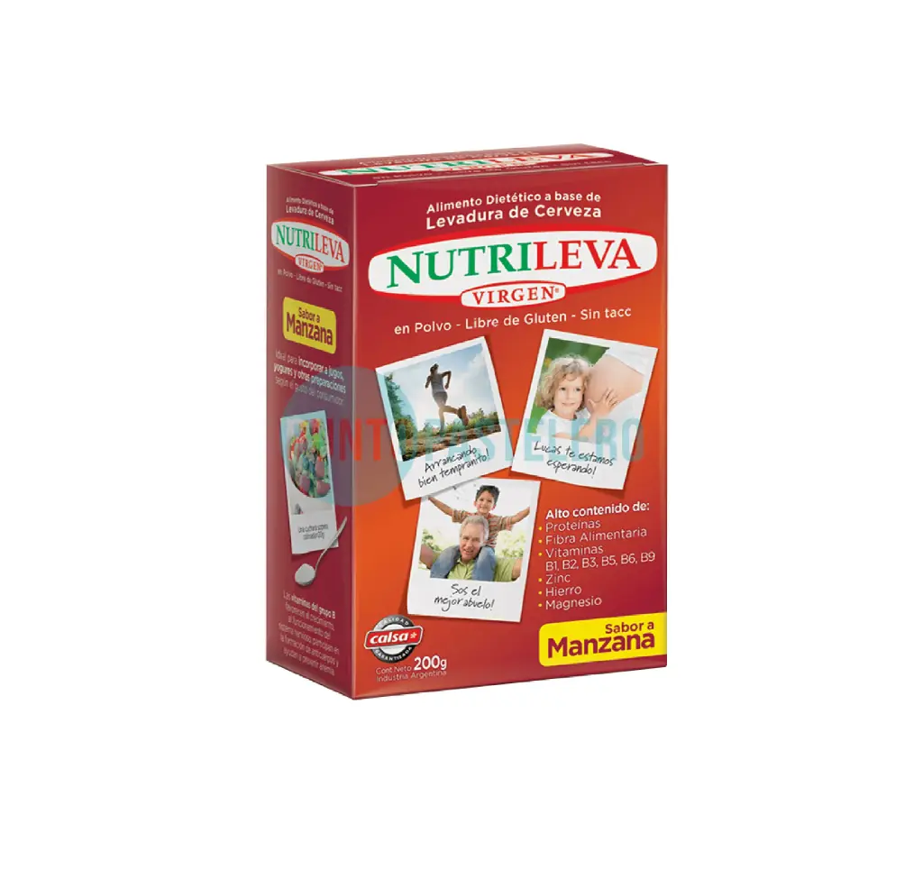 LEVADURA VIRGEN SABOR MANZANA NUTRILEVA (X 200 GR.) (SIN TACC)