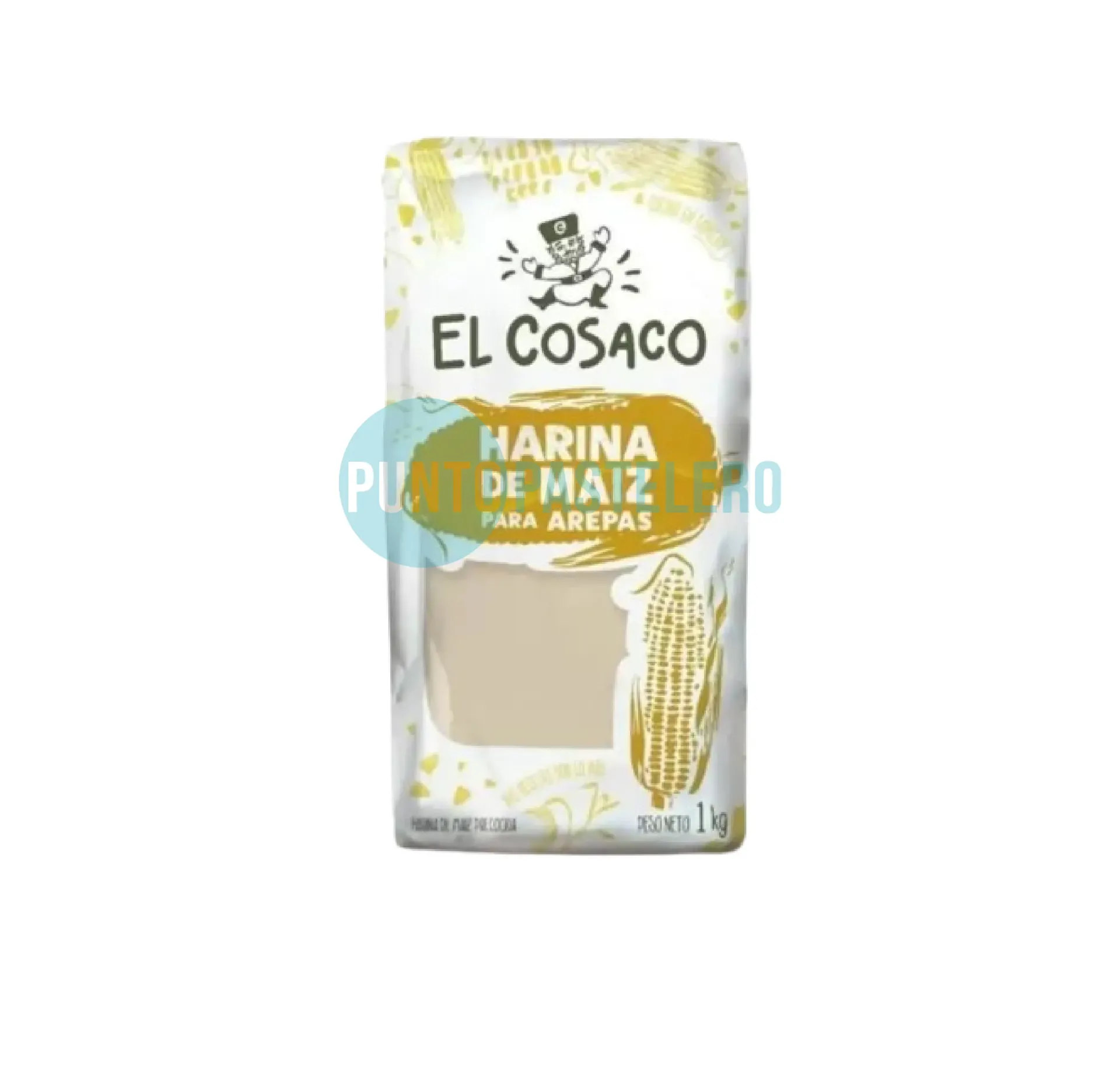 [7790890100852] HARINA DE MAIZ BLANCO PARA AREPAS "EL COSACO" (X 1 KG.) (SIN TACC)