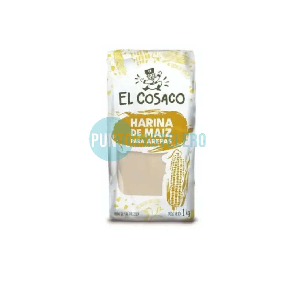 [7790890100852] HARINA DE MAIZ BLANCO PARA AREPAS "EL COSACO" (X 1 KG.) (SIN TACC)