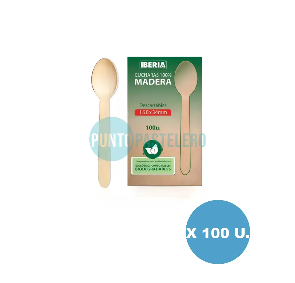 CUCHARAS MADERA IBERIA 11 CM (X 100 U.)