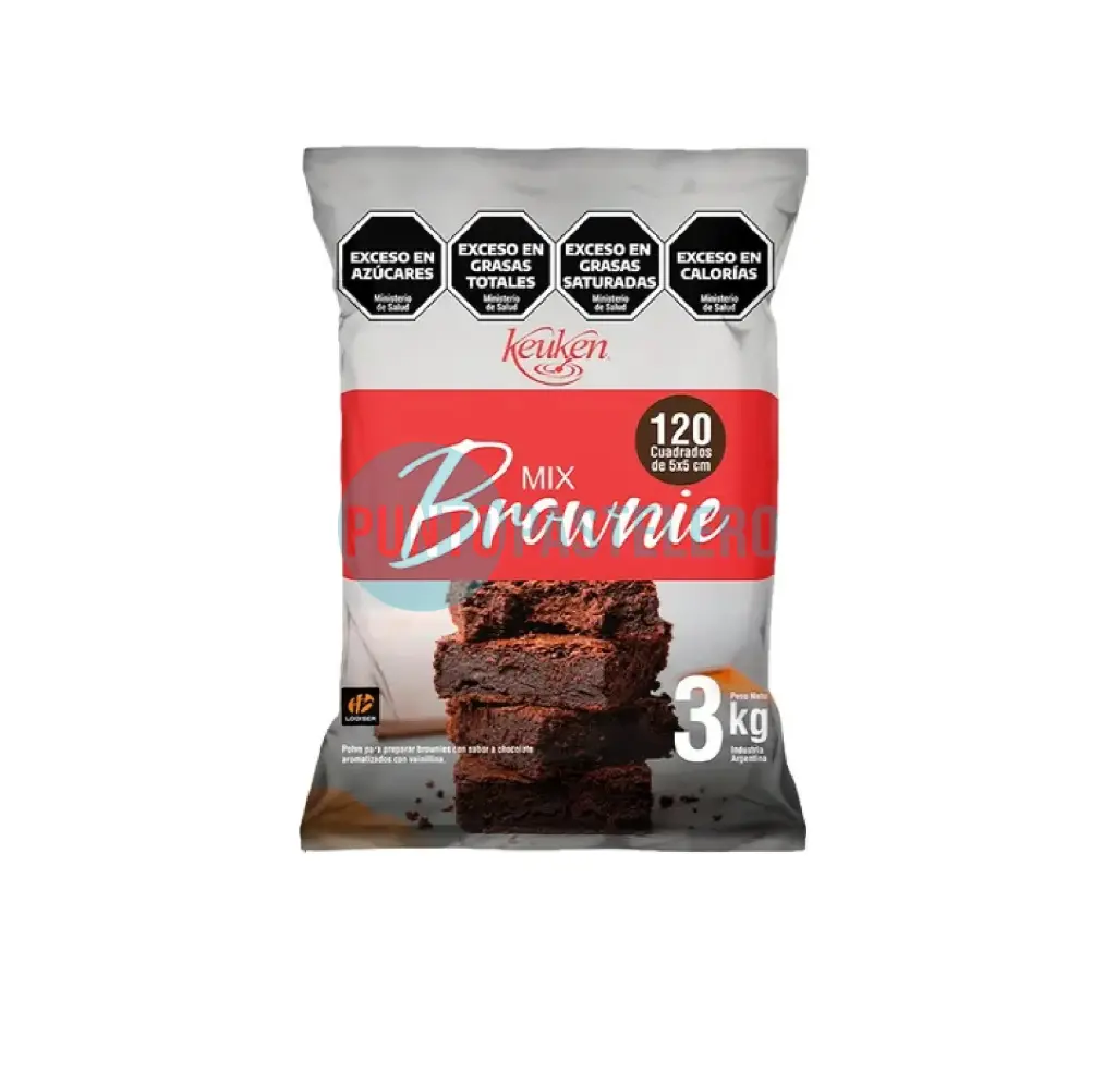 [7791270013380] PREMEZCLA MIX BROWNIE LODISER (X 3 KG.)
