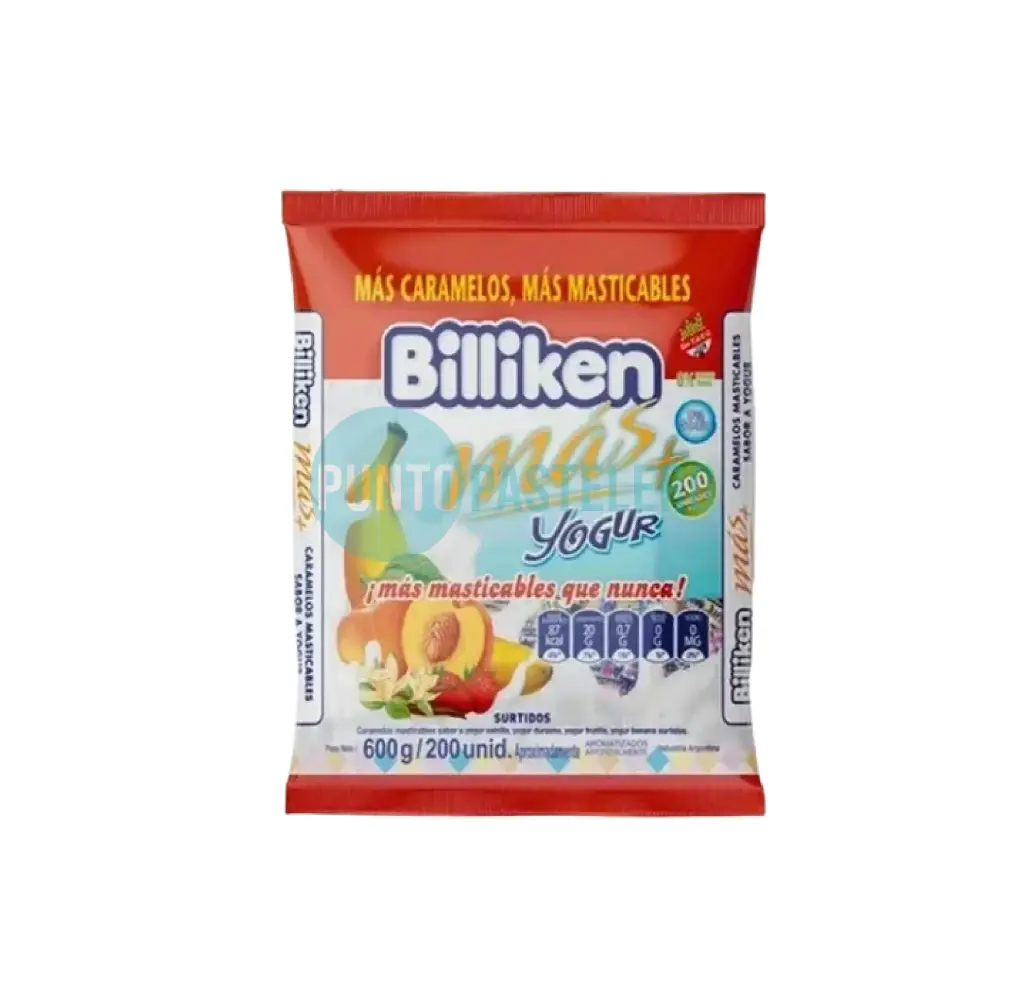 [7792222004012] CARAMELOS BILLIKEN MAS YOGURT (X 600 GR.)