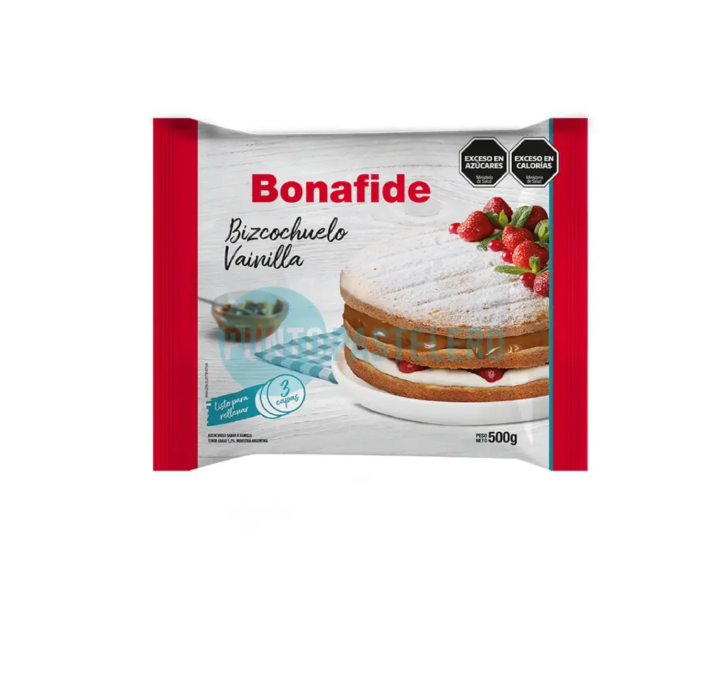 [7792360096252] BIZCOCHUELO VAINILLA REDONDO BONAFIDE (X 500 GR.)