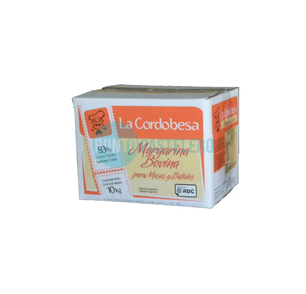 [7793591000490] MARGARINA PARA MASAS Y BATIDOS LA CORDOBESA (X 10 KG.)