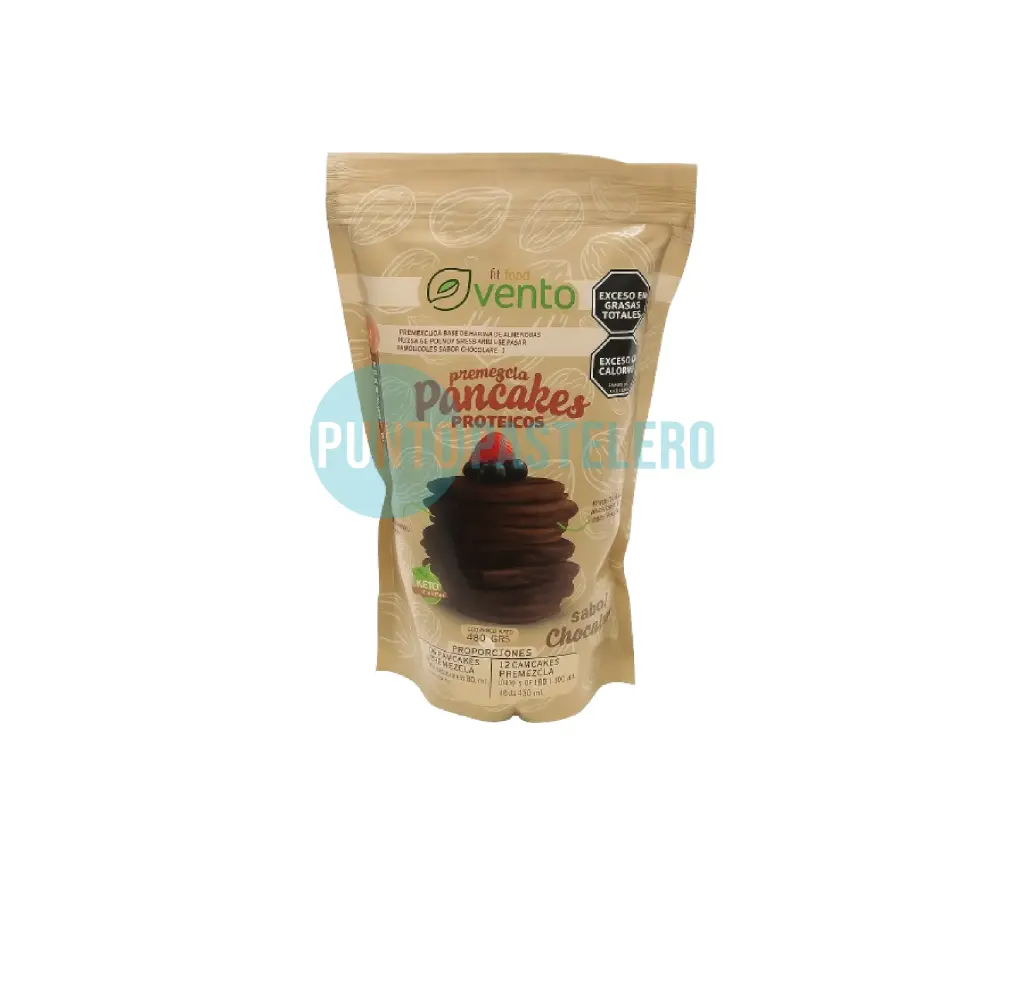 PREMEZCLA KETO VENTO FIT CHOCOLATE (X 450 GR.) (SIN TACC) (SIN AZUCAR)