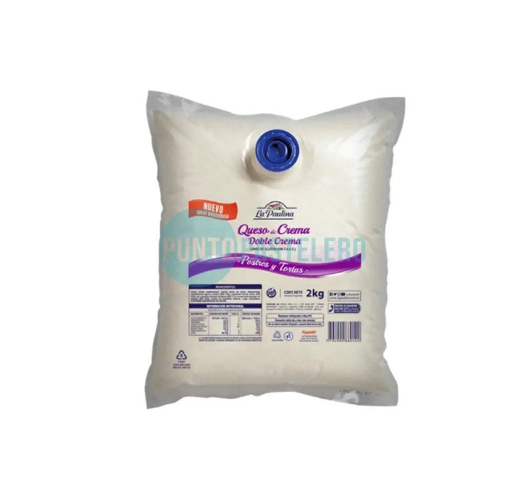 [7794990880140] QUESO CREMA DOBLE CREMA LA PAULINA (X 2 KG.)