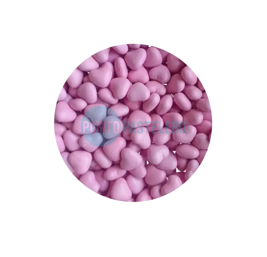 [7795522405558] LENTEJAS DE CHOCOLATE CORAZONCITO ROSA (X 500 GR.)