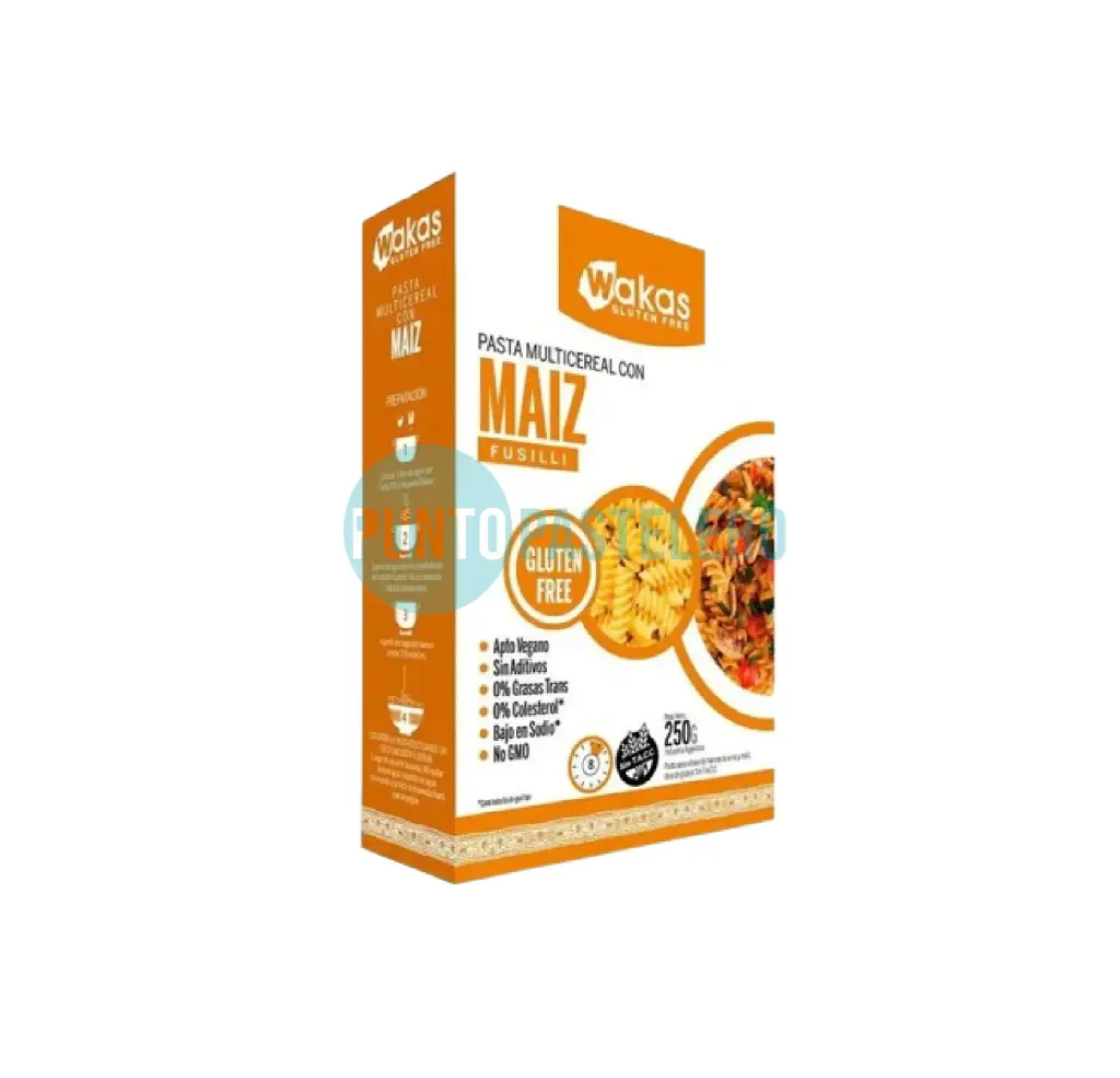 PASTA MULTICEREAL WAKAS ARROZ Y MAIZ (X 250 GR.) (SIN TACC)