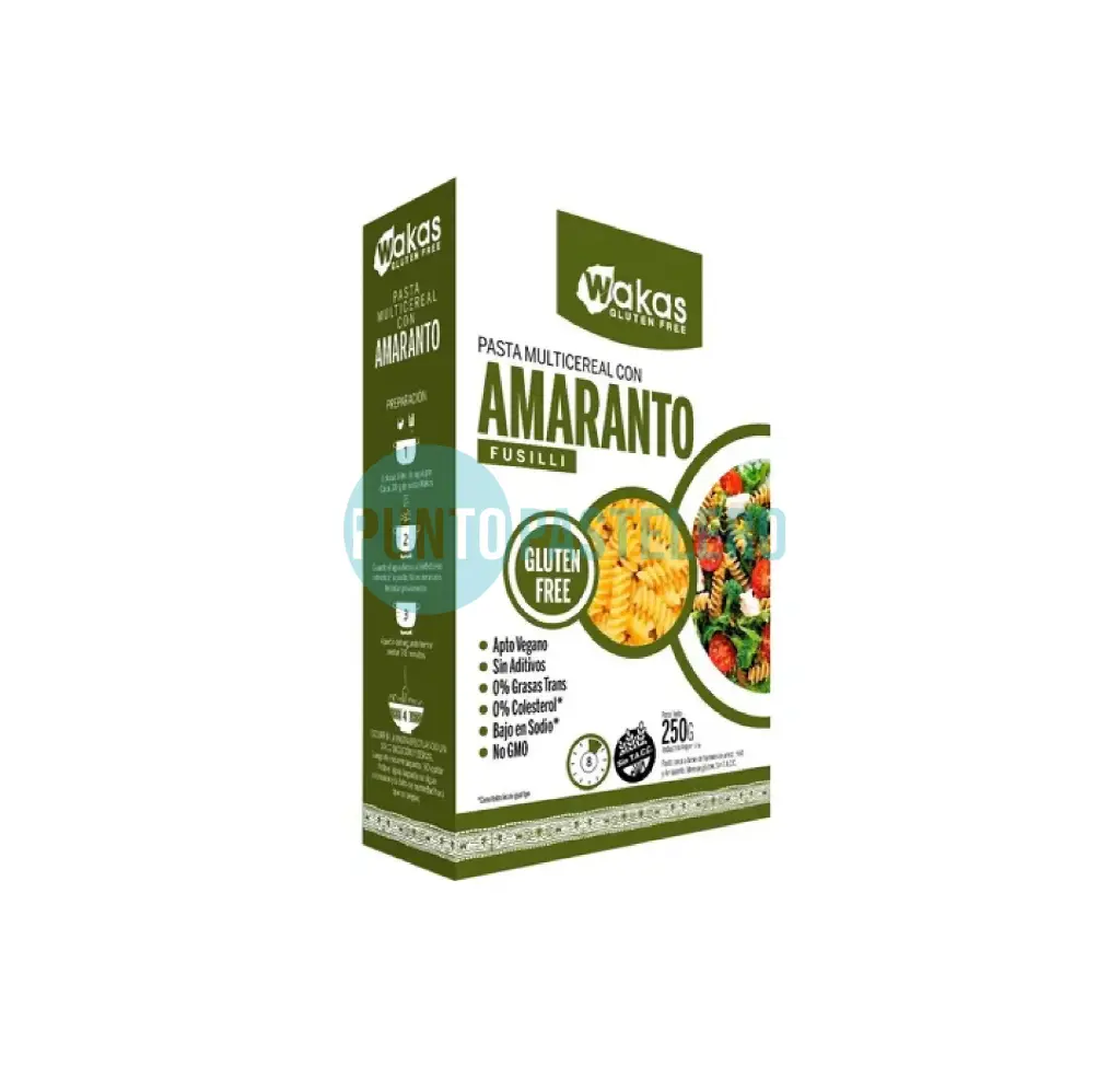 [7798031470048] PASTA MULTICEREAL WAKAS AMARANTO (X 250 GR.) (SIN TACC)