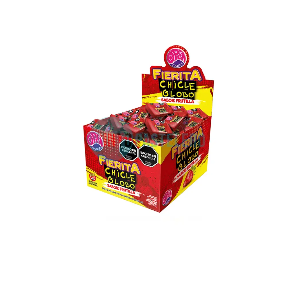[7798040590140] CHICLE FIERITA FRUTILLA (CAJA X 100 U.)