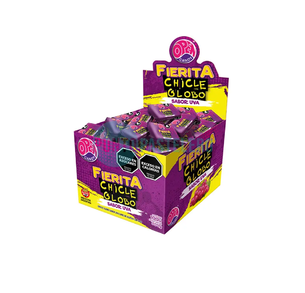 [7798040592403] CHICLE FIERITA UVA (CAJA X 100 U.)