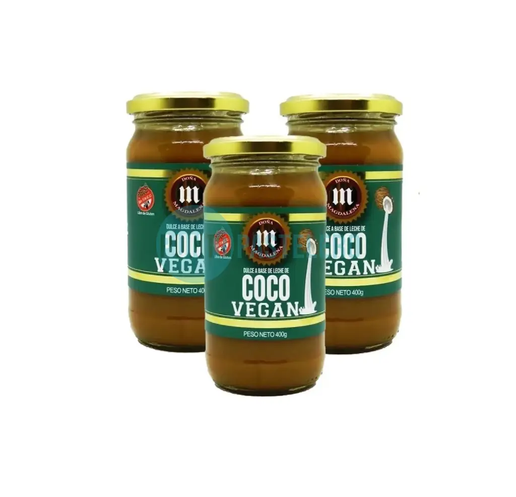 [7798054490627] DULCE DE LECHE DE COCO DOÑA MAGDALENA CON STEVIA X 400 GR. (SIN AZUCAR) (VEGANO)