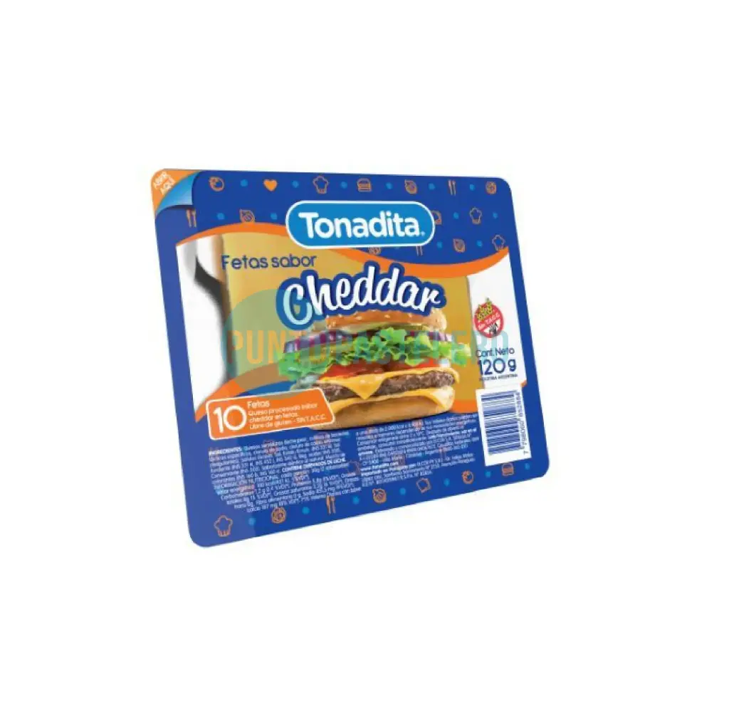 QUESO CHEDDAR TONADITA (X 10 FETAS)