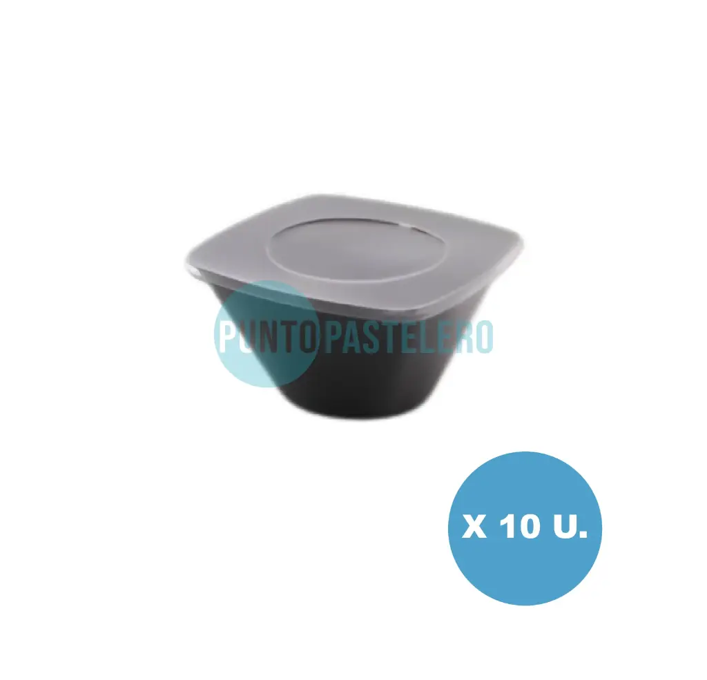 TAPA PARA BOWL CUADRADO KOVALPLAST TRANSPARENTE (10 U.)