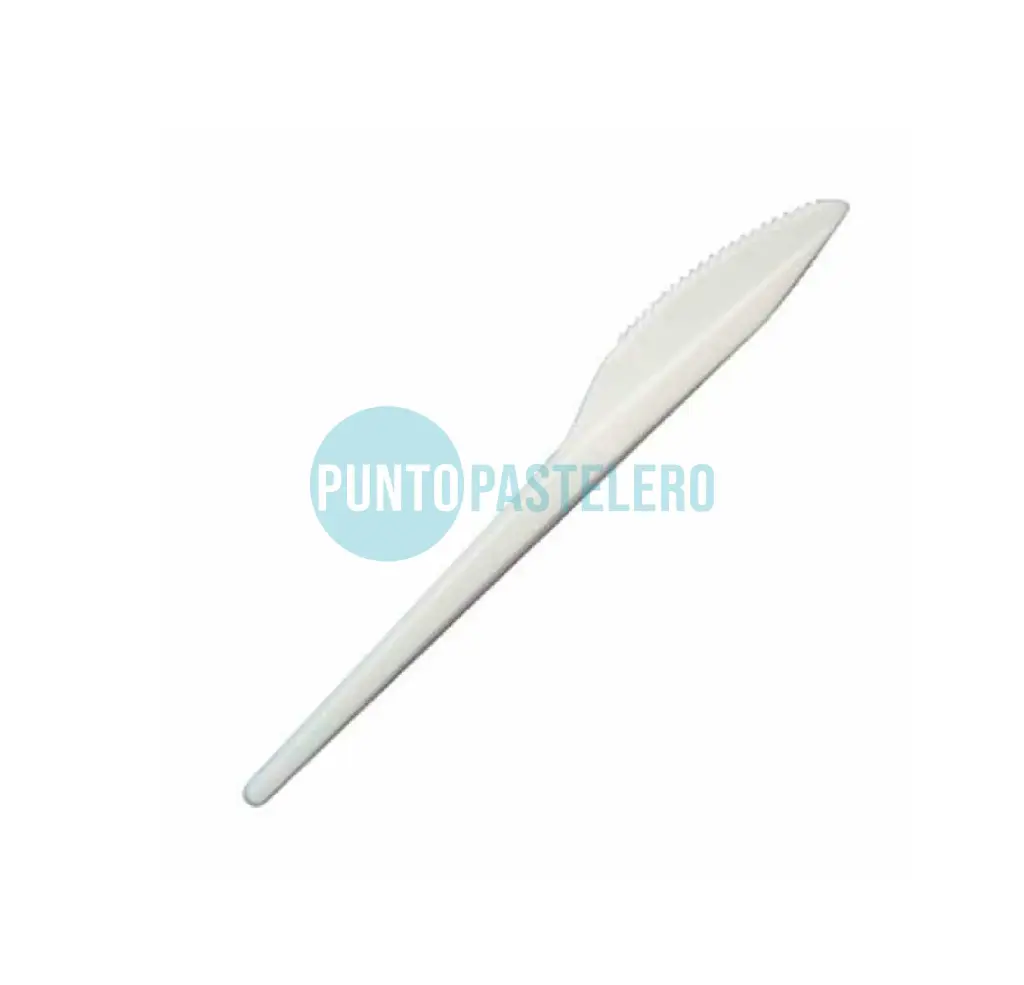CUCHILLO PLASTICO BLANCO KOVALPLAST (X 50 U.)