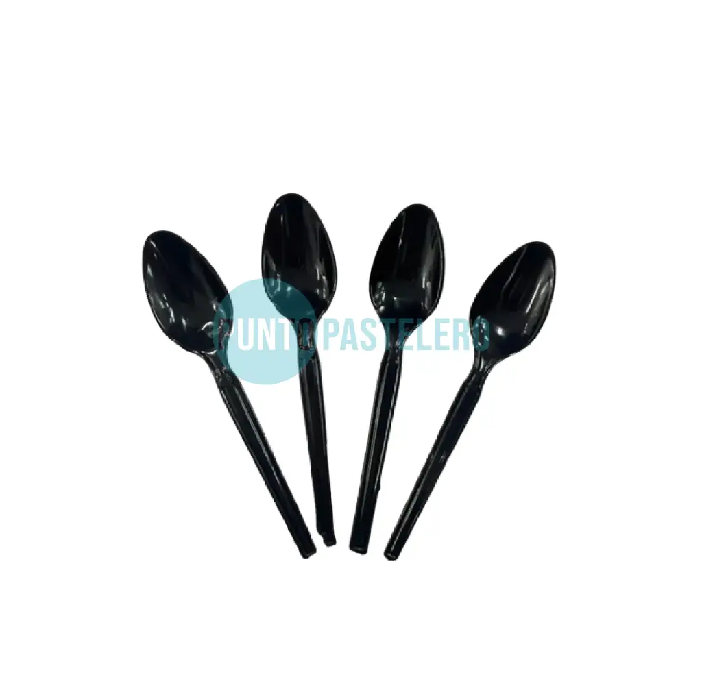 CUCHARA SUNDAE NEGRA KOVALPLAST (X 50 U.)