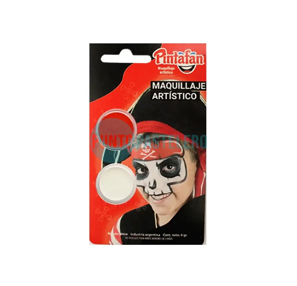 MAQUILLAJE ACUARELABLE SET X 2 (ROJO-BLANCO) (4 GR.)
