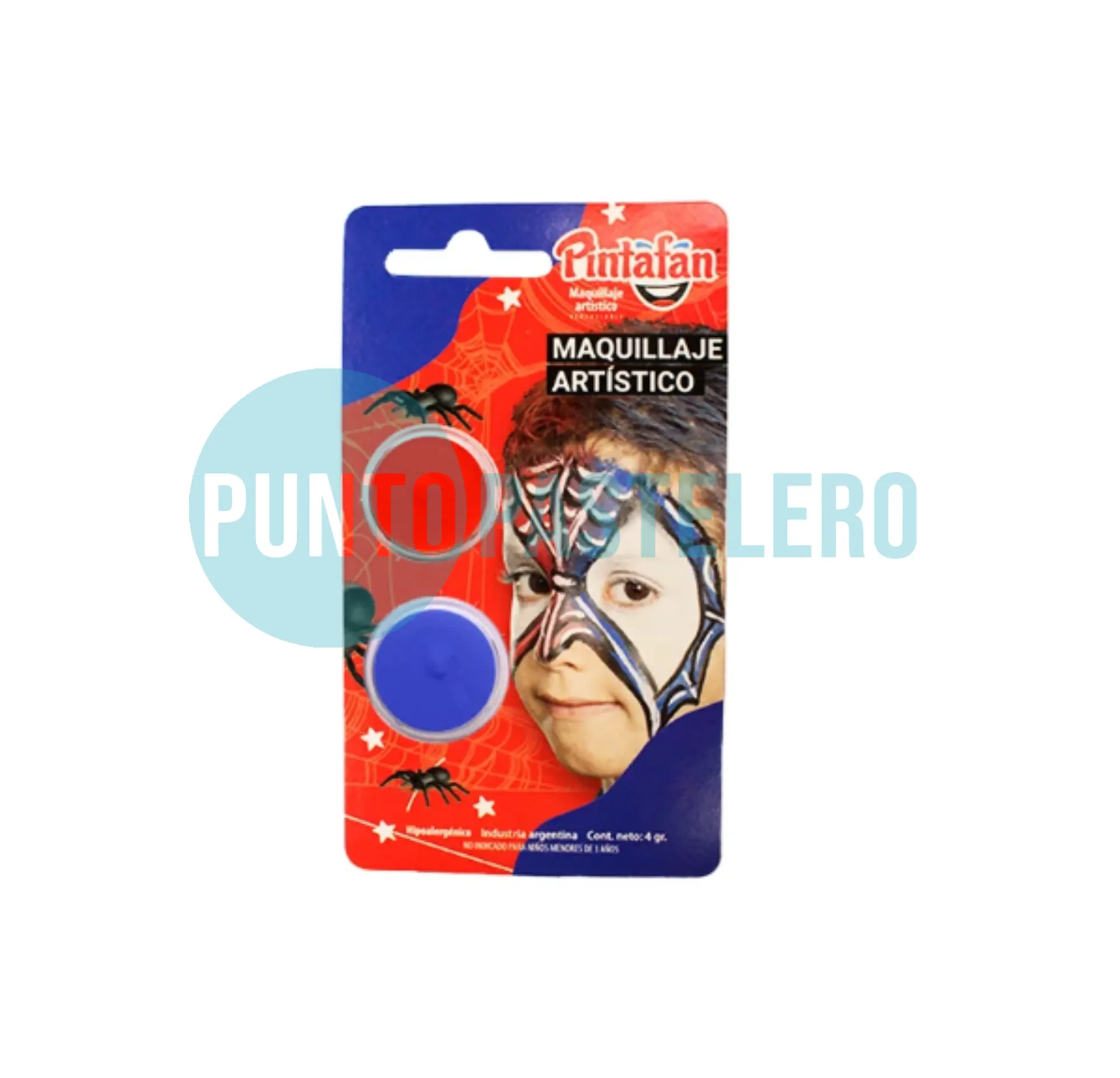 [7798108693974] MAQUILLAJE ACUARELABLE SET X 2 (AZUL-ROJO) (4 GR.)